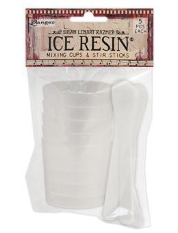 Ice Resin Mixing Cups & Stir Sticks 5/Pkg